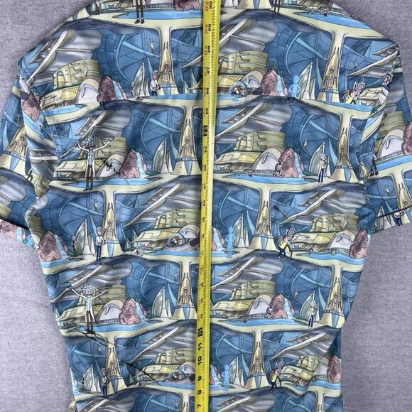 RSVLTS Rick and Morty Short Sleeve Button Up Shirt Mens M Cartoon - Picture 7 of 7